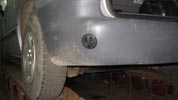 Dodge Caravan 2.5 2000 ВЗУ в бампере после установки ГБО
